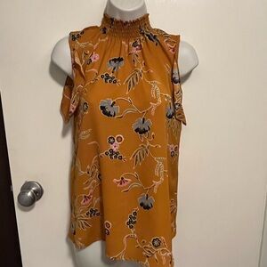 Japna Gold Sleeveless High Low Blouse